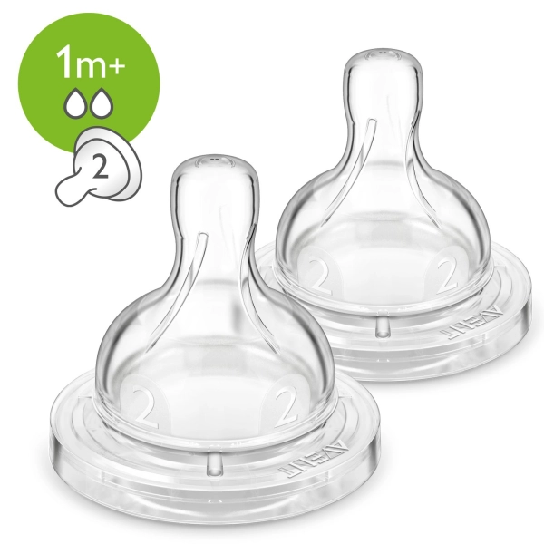 Philips Avent smoczki do butelek Classic+, Anti-colic 1m+ wolny przepływ