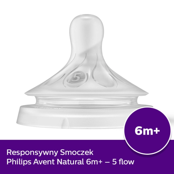 Philips Avent Natural Response smoczek do butelki 6m+ szybki wypływ