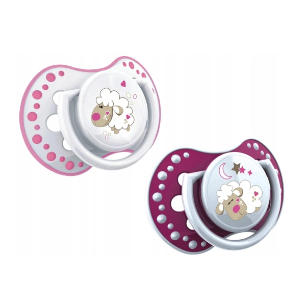 Lovi smoczek silikonowy dynamiczny - Night & Day Girl 3-6m, 2 szt.